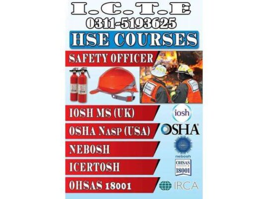 Diploma in OSHA Certification Course in Sialkot