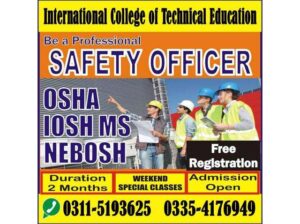 DIPLOMA IN HSE (SAFETY) OFFICER COURSE IN SIALKOT
