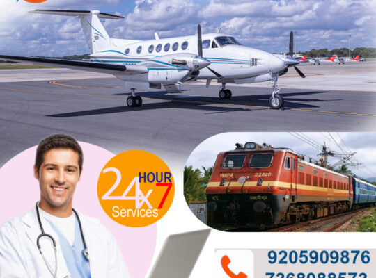 Falcon Train Ambulance in Kolkata – Skilled team available to care for the patients