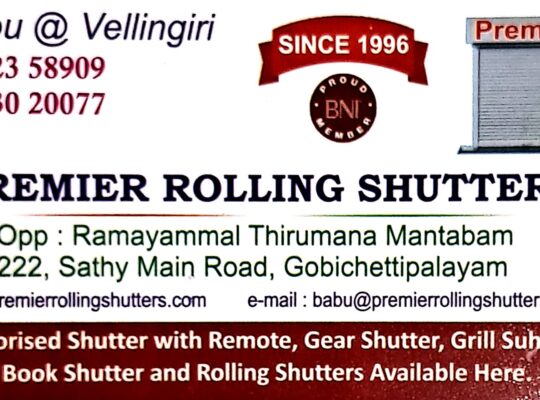Best Rolling Shutter Works in Komarapalayam Paramathi Pothanur R. Pudupatti Rasipuram Sattaiyampudur