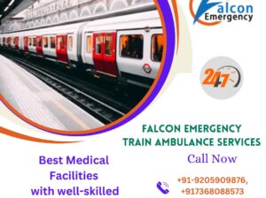Use Falcon Emergency Train Ambulance Service in Bangalore with a state-of-the-art Ventilator Setup
